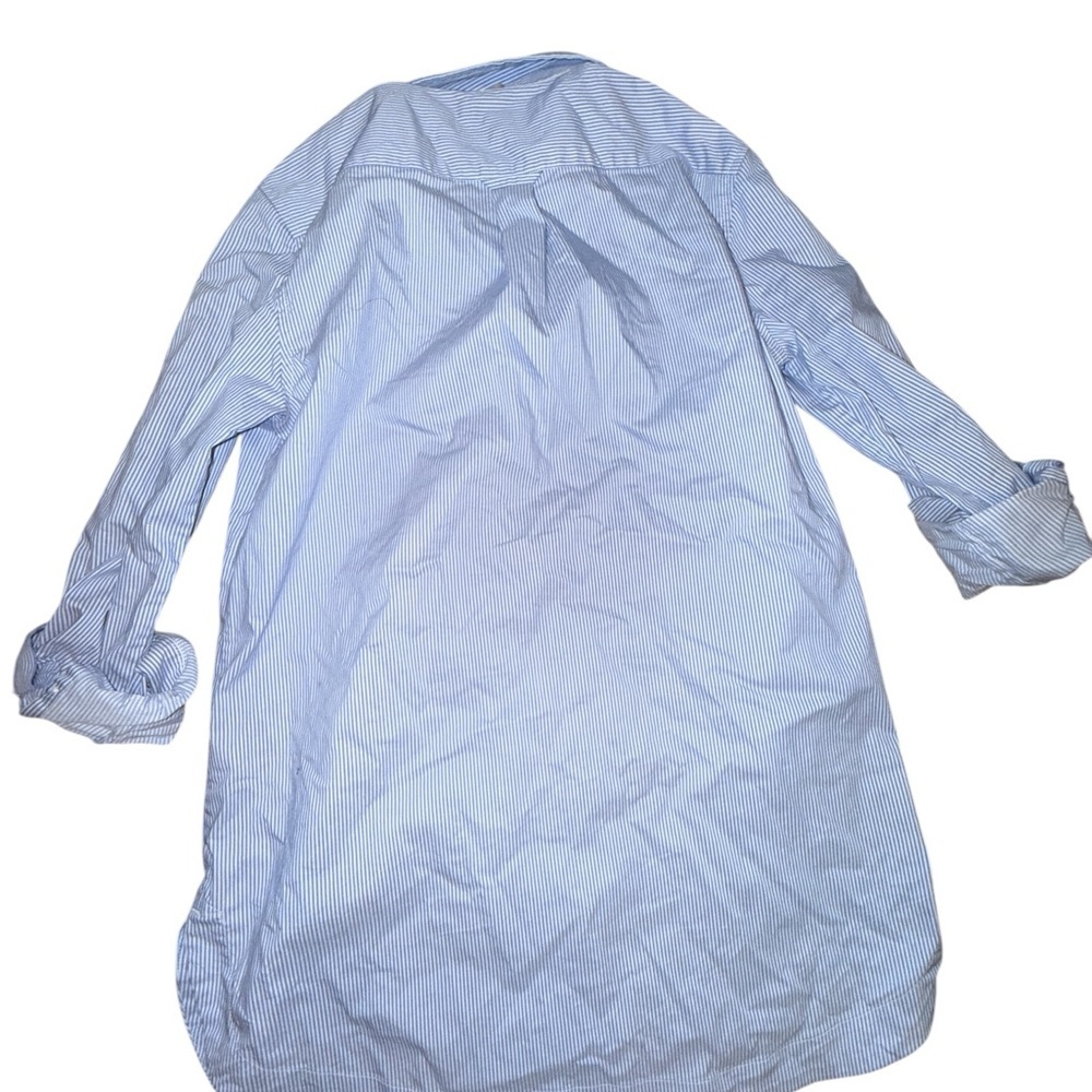 Banana Republic Oversized Blue Striped Button Down Shirt - Picture 5 of 5